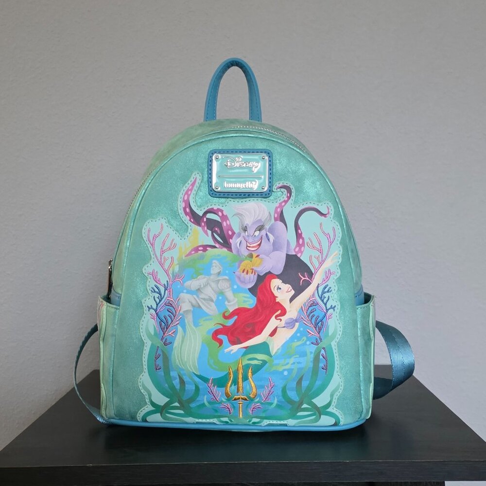 Loungefly Disney The Little Mermaid Glitter Portrait Mini Backpack